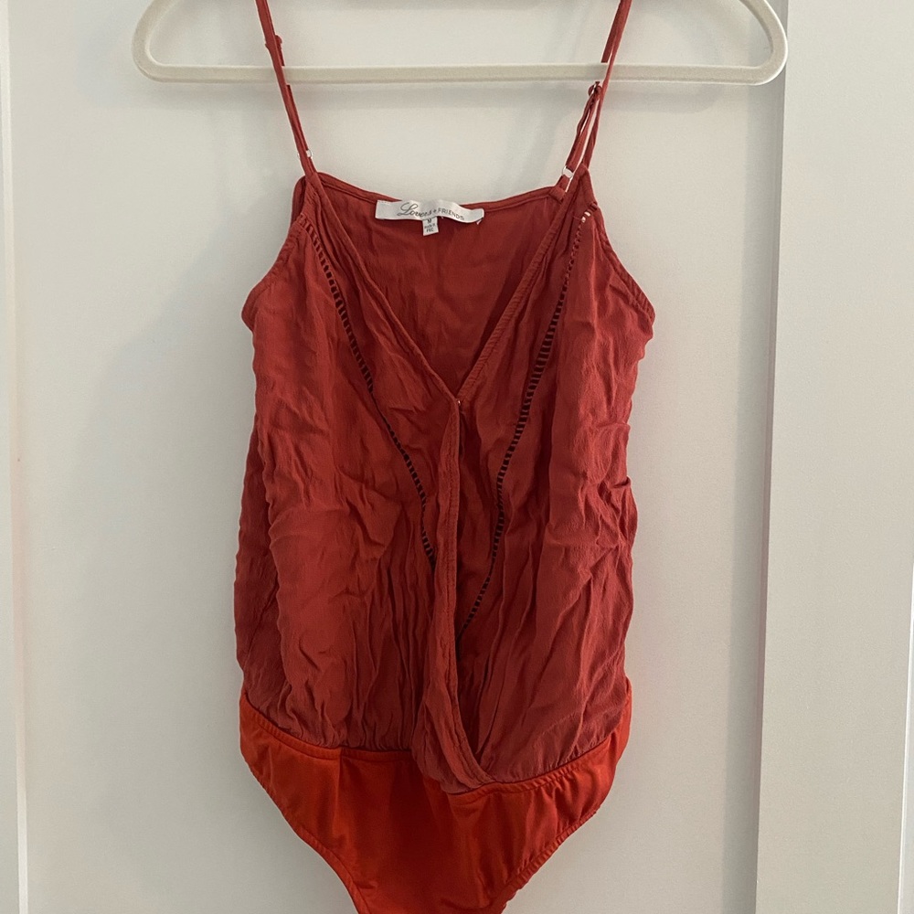 Lovers + Friends orange bodysuit